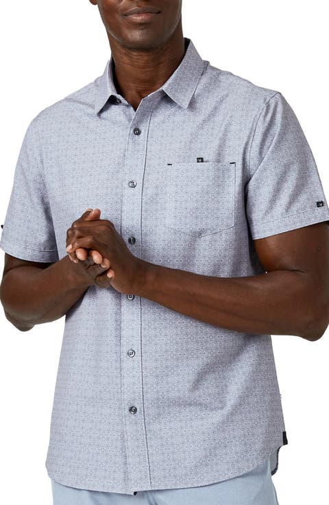 Casablanca Short Sleeve Performance Button-Up Shirt