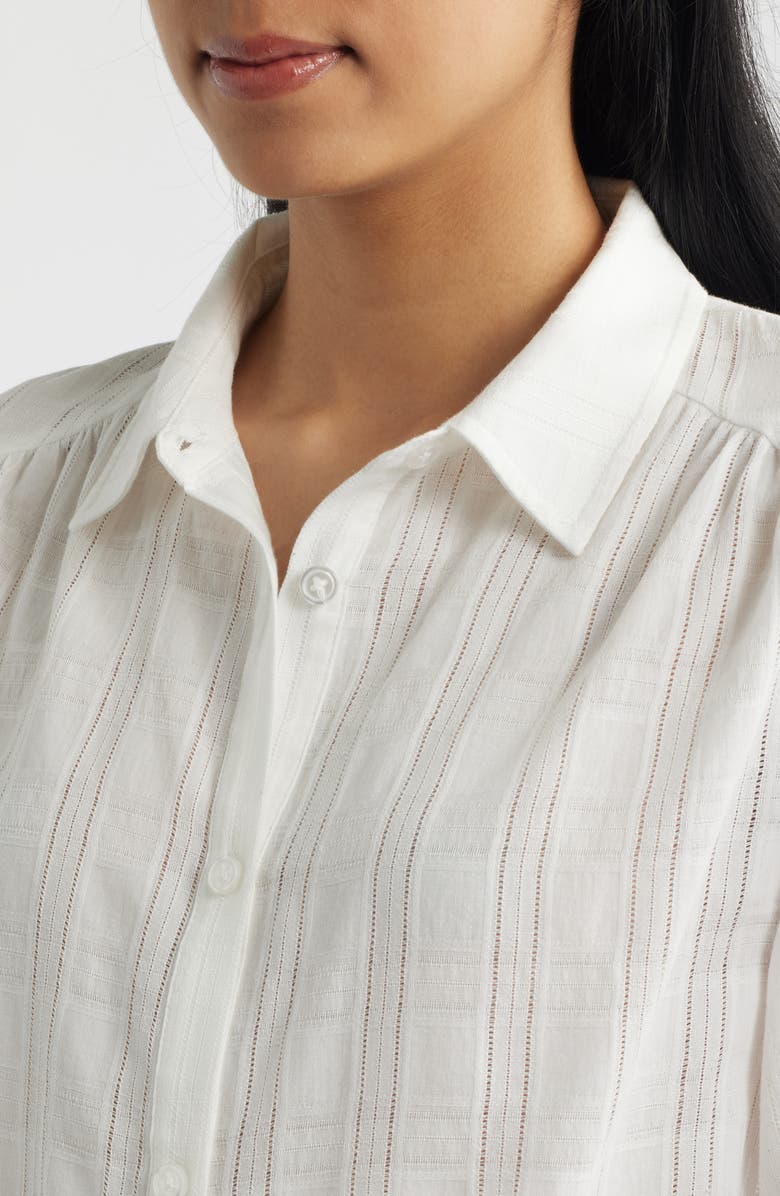 Bernardo Balloon Sleeve Button-Up Shirt, Alternate, color, Bright White