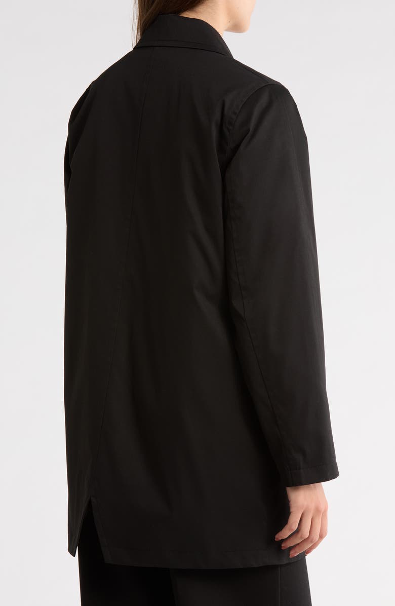 Sam Edelman Leopard Print Water Repellent Rain Jacket, Alternate, color, Black