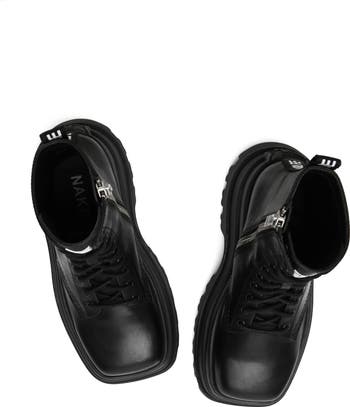 ■Nacked Wolfe■Sloane/アンクルレースアップ★送料関税込み★ Sloane Black Leather