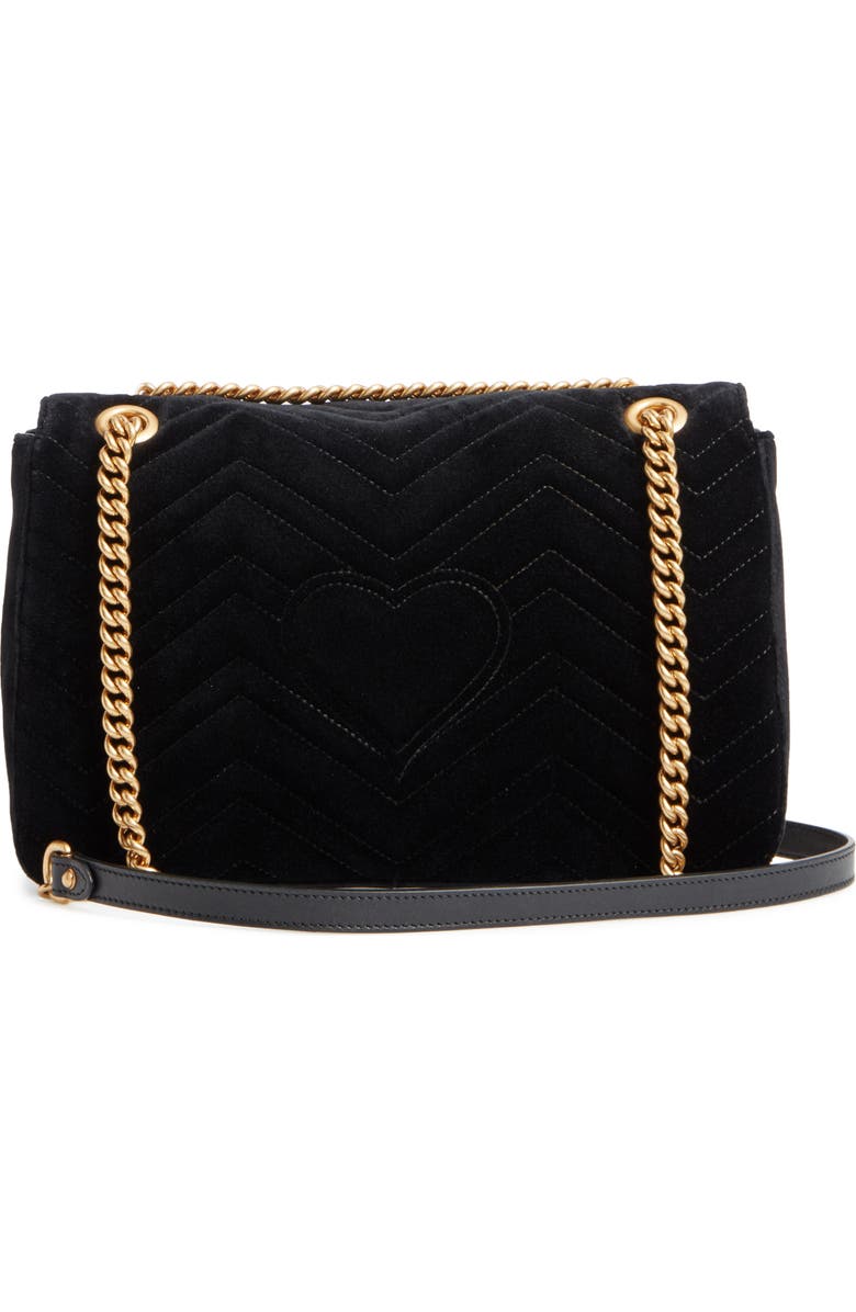 Gucci Medium GG Marmont 2.0 Matelassé Velvet Shoulder Bag, Alternate, color,