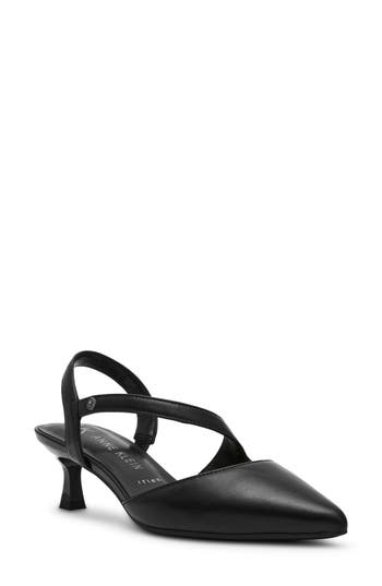 Anne Klein Iman Pointed Toe Slingback Pump In Black