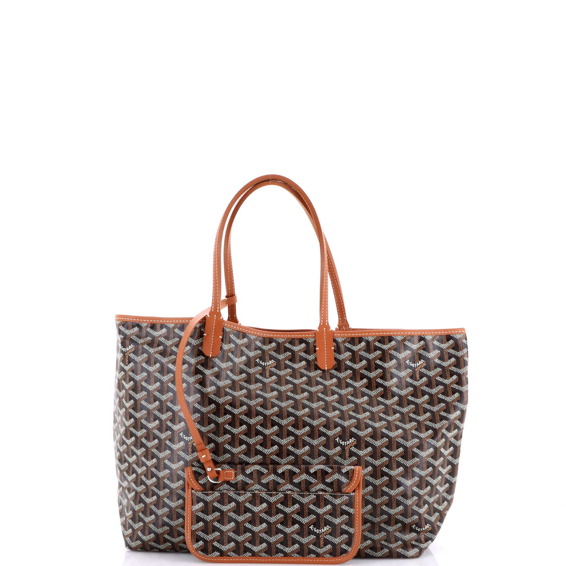 Pre-Owned Goyard Saint Louis Tote Coated Canvas PM, Alternate, color, Brown