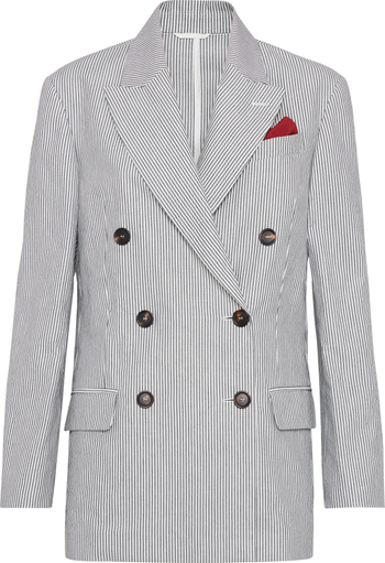 ジャケット BRUNELLO CUCINELLI Pinstripe twill blazer Brunello Cucinelli Striped twill blazer | Nordstrom
