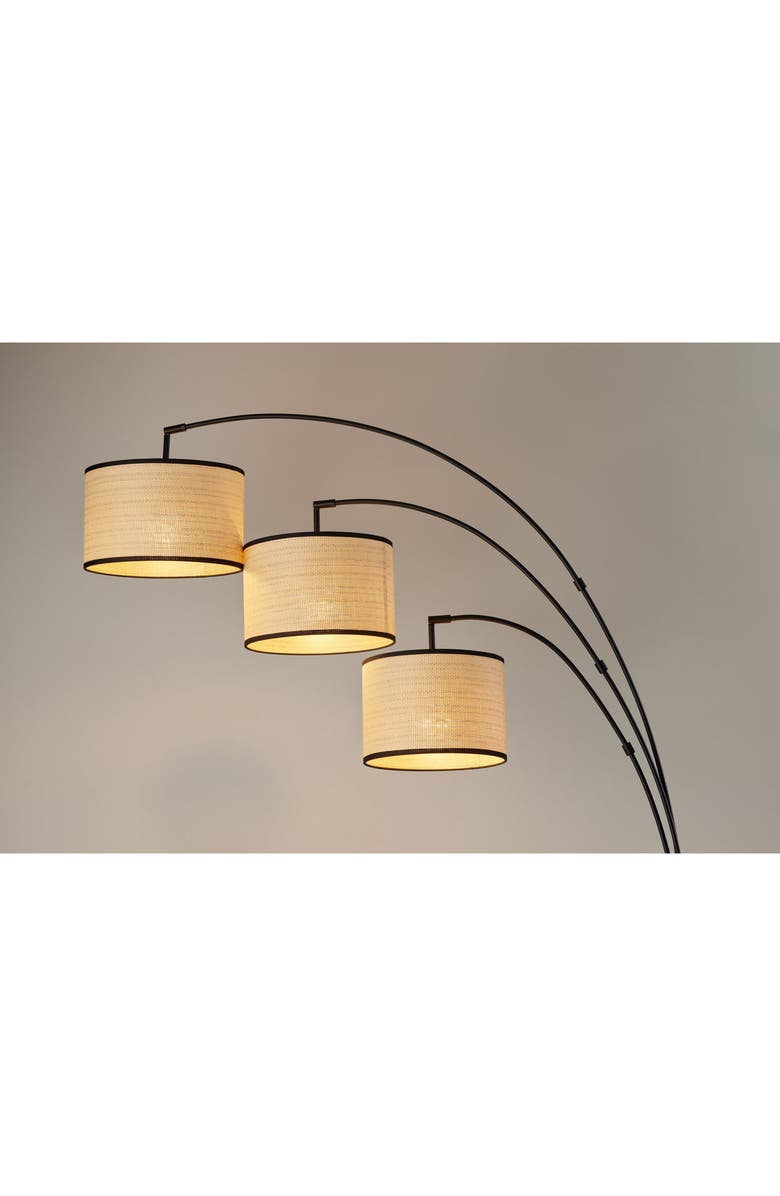 ADESSO LIGHTING Bowery 3-Arm Arc Lamp, Alternate, color, Black