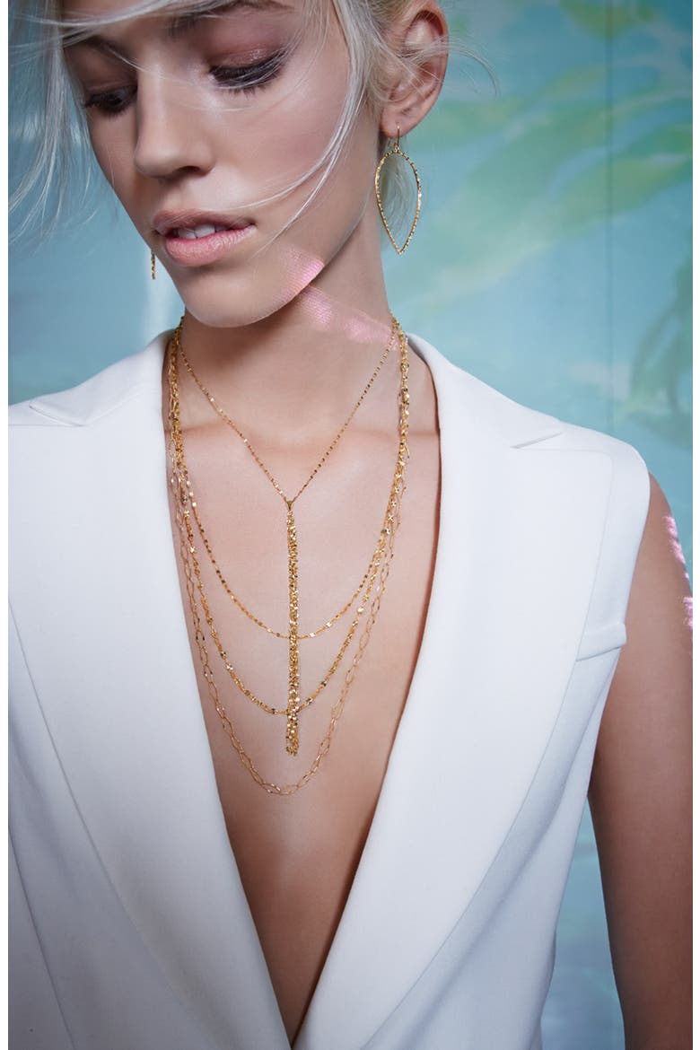 Jewelry 'Blake' Y-Necklace, Alternate, color, TRI-COLOR GOLD