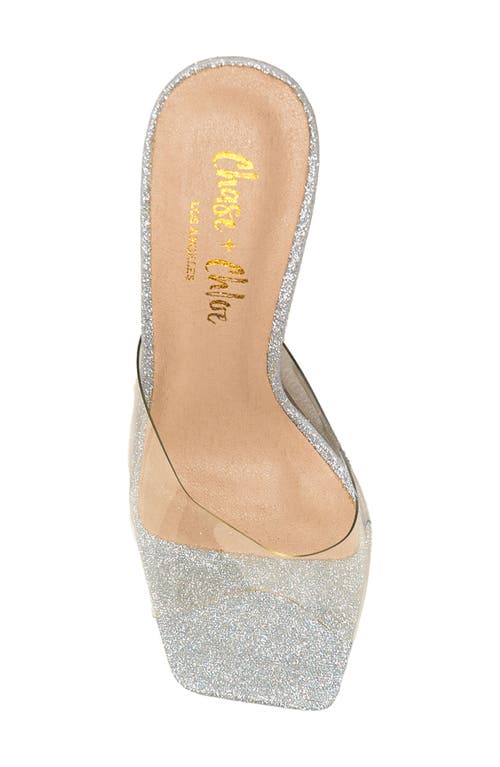 Chase & Chloe Chase And Chloe Clear Strap Stiletto Sandal
