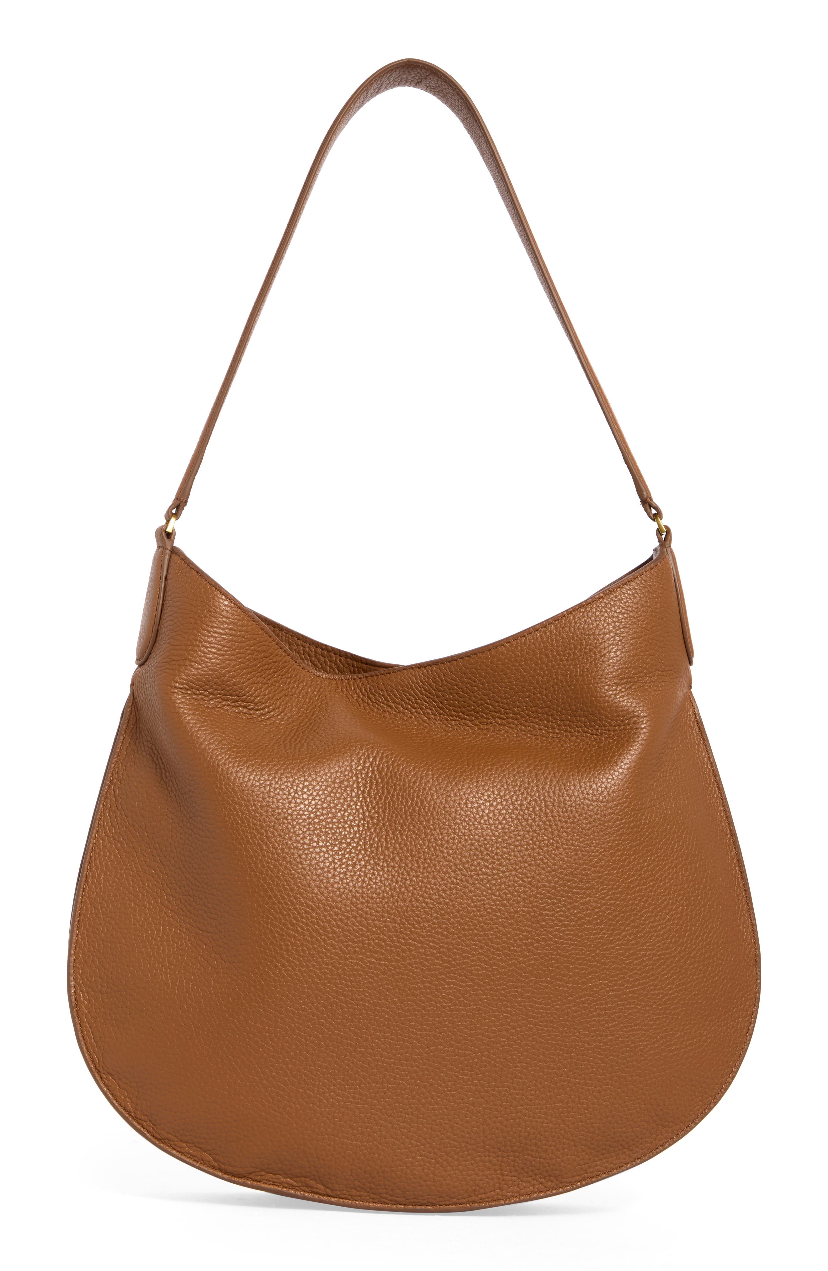 Helena Leather Hobo Bag, Alternate, color, SADDLE