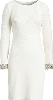 Vince Camuto Foil Wave Long Sleeve Knit Dress