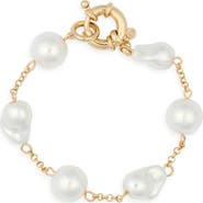 NORDSTROM RACK Faux Pearl Chain Bracelet