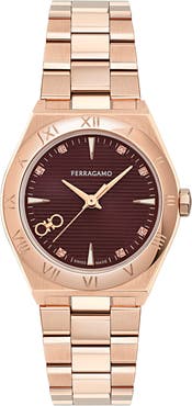 FERRAGAMO Vega Upper East 2 Diamond Bracelet Watch, 28mm