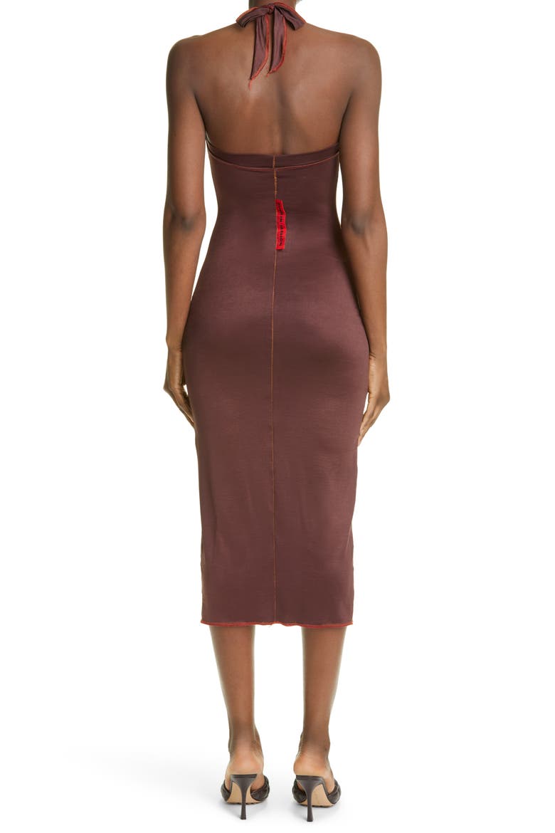 XULY BET Iconic Halter Dress (Nordstrom Exclusive), Alternate, color, AUBERGINE