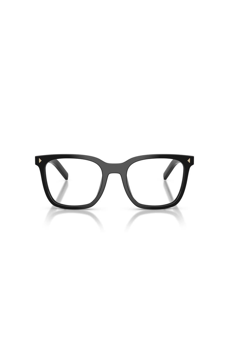Prada 53mm Rectangle optical glasses, Alternate, color, Black