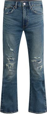 Hudson Jeans Walker Track Distressed Flared Jeans