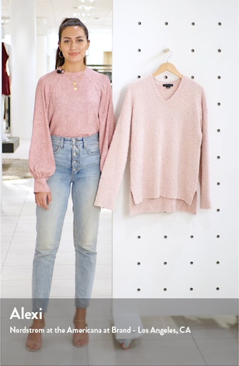 V-Neck Teddy Sweater, sales video thumbnail