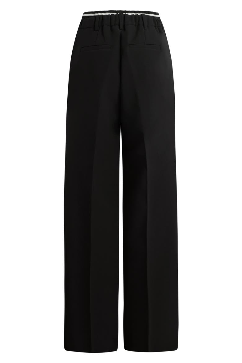 The Varsity Wide Leg Pants, Alternate, color, BLACK