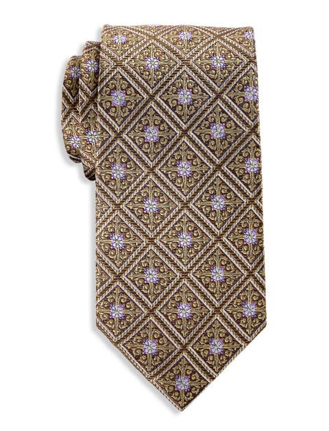 Big & Tall Medallion Silk Tie