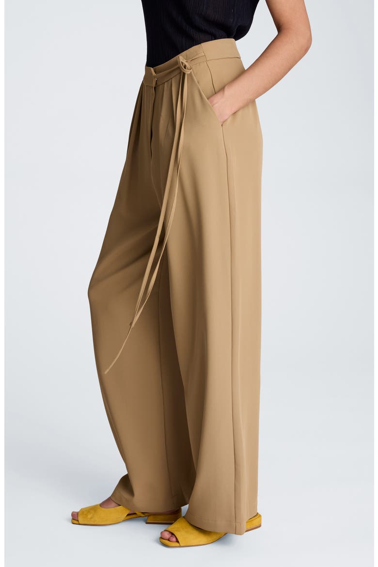 High Waist Double Pleat Wide Leg Pants, Alternate, color, FARRO