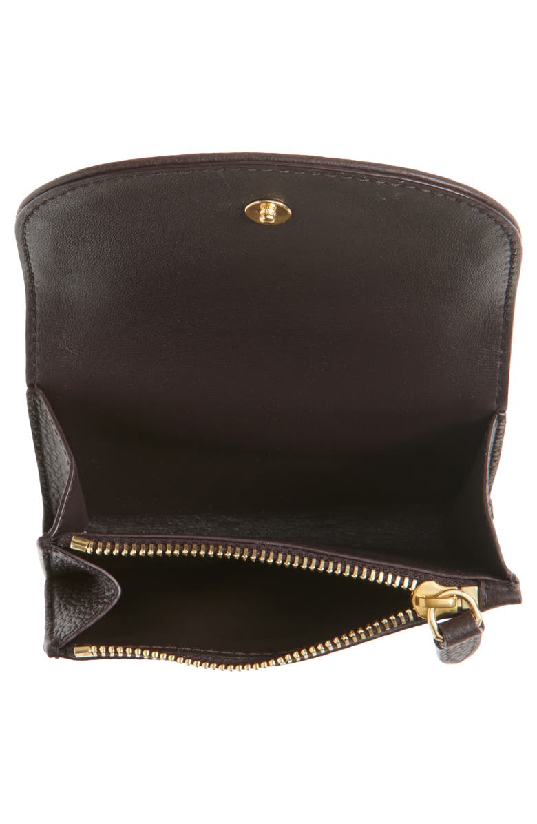 Burberry Highlands Check Coated Canvas Compact Wallet, Alternate, color, Sand