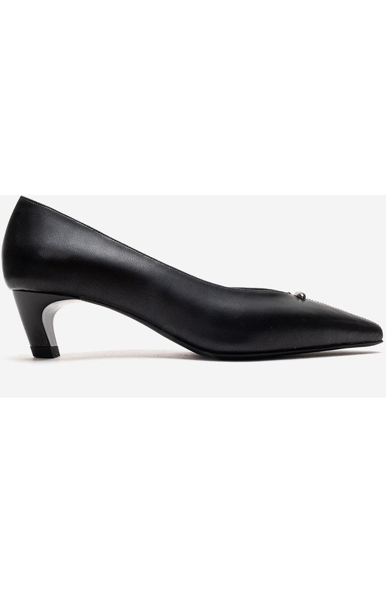 Prologue Shoes Versay Pointed Toe Kitten Heel Pump, Alternate, color, Black