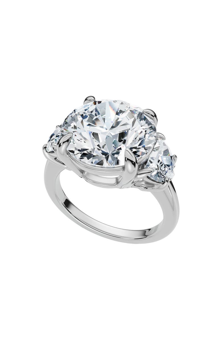 Bliss Diamond Certified 7Ct Diamond & Halfmoon Engagement Ring 14k Gold or Platinum Lab Grown, Alternate, color, 