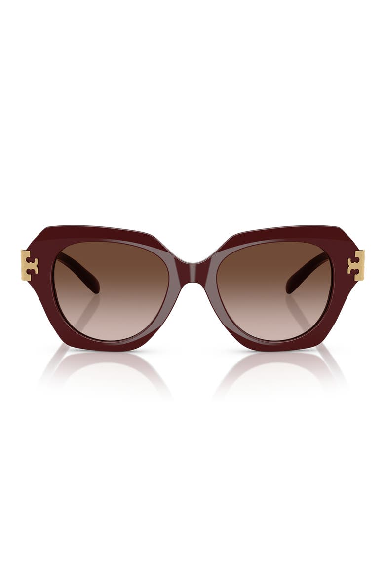 51mm Cat Eye Sunglasses, Main, color, BROWN GRAD