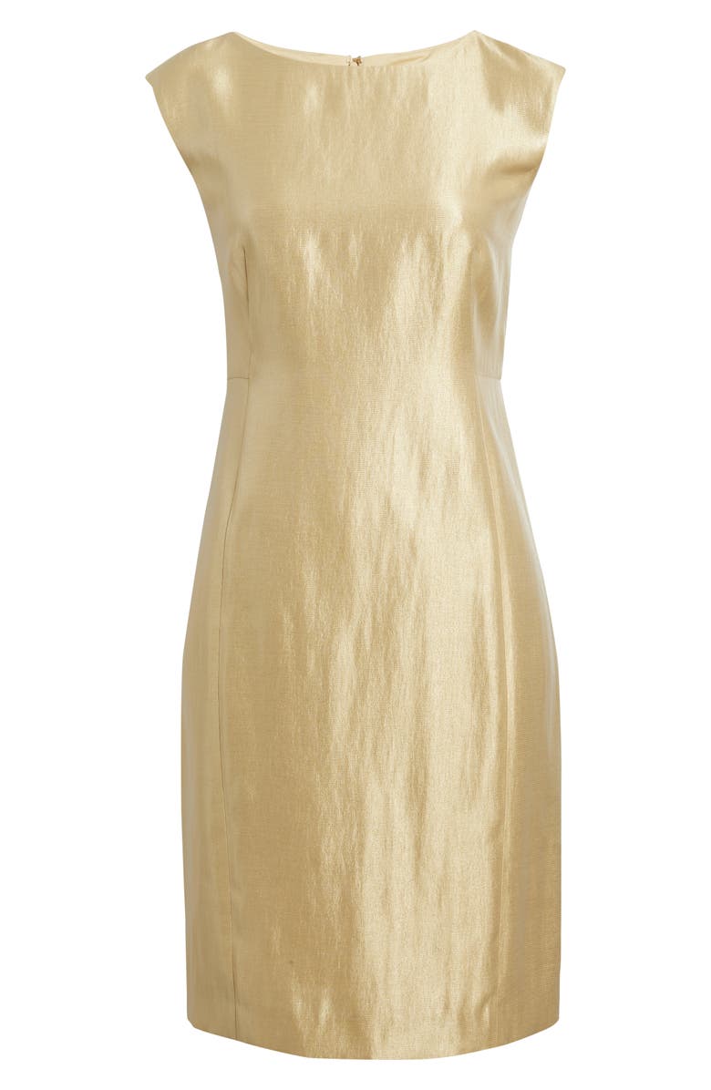 Anne Klein Cap Sleeve Metallic Sheath Dress, Alternate, color, 