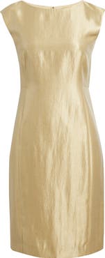 Anne Klein Cap Sleeve Metallic Sheath Dress