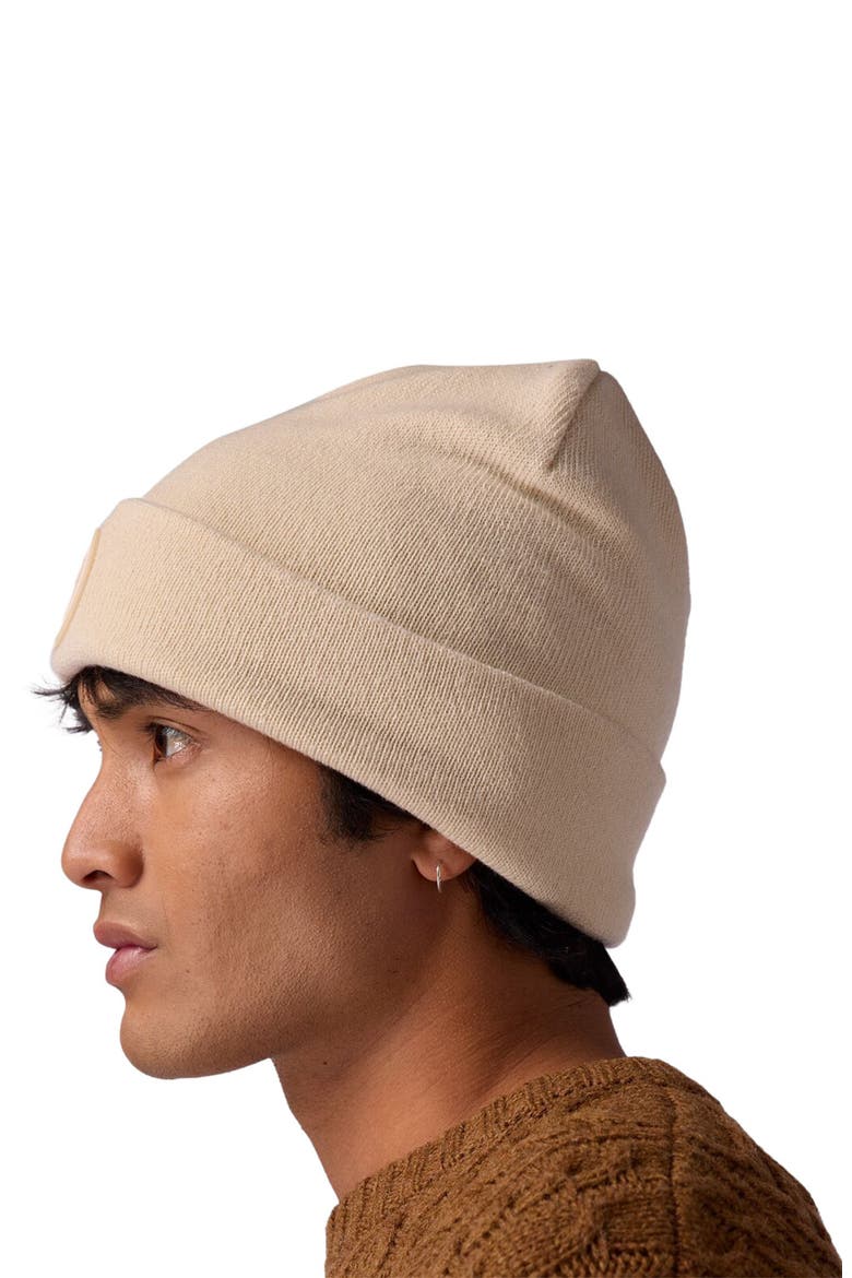 Patch Goat Beanie, Alternate, color, Egret