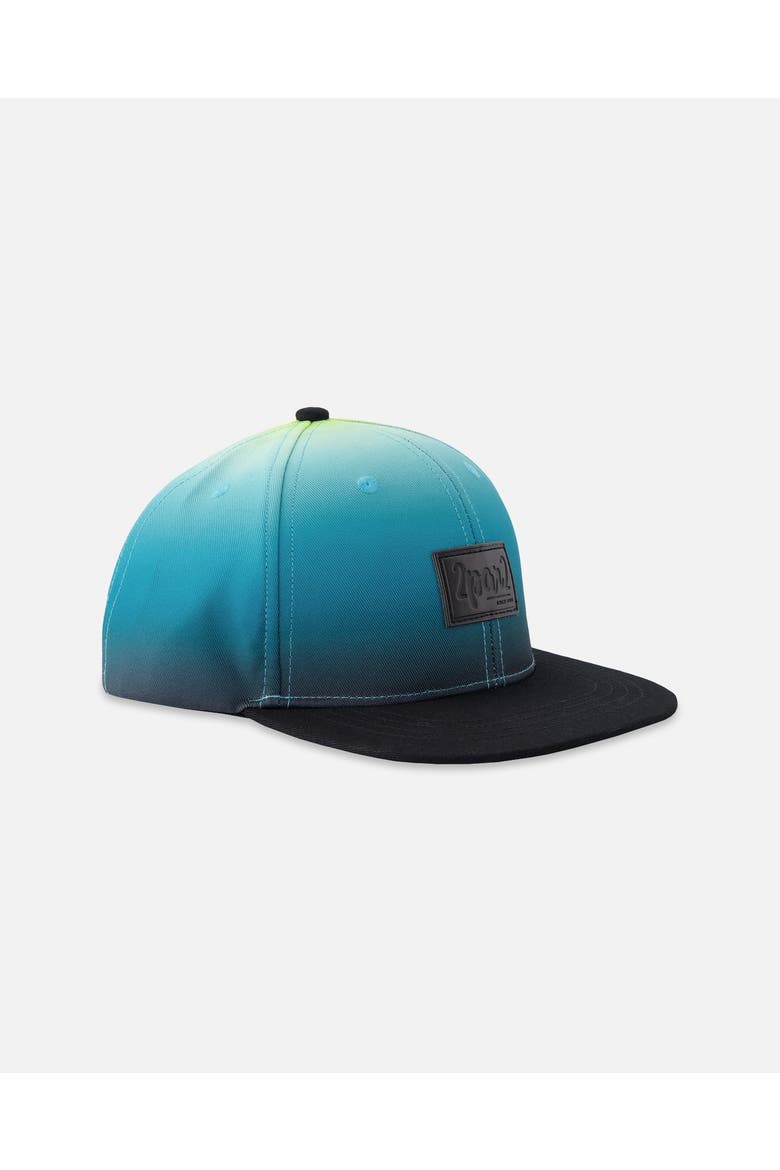 Boy Flat Brim Gradient Cap, Main, color, Lime To Black Gradient