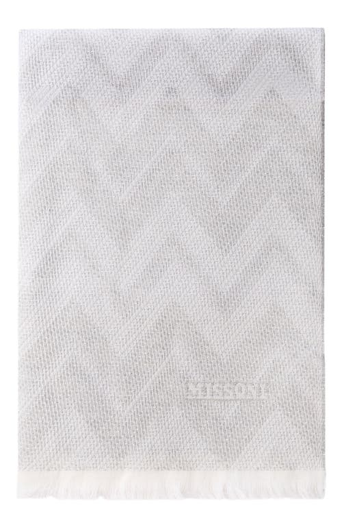 Missoni Zigzag Wool Stole In Gray
