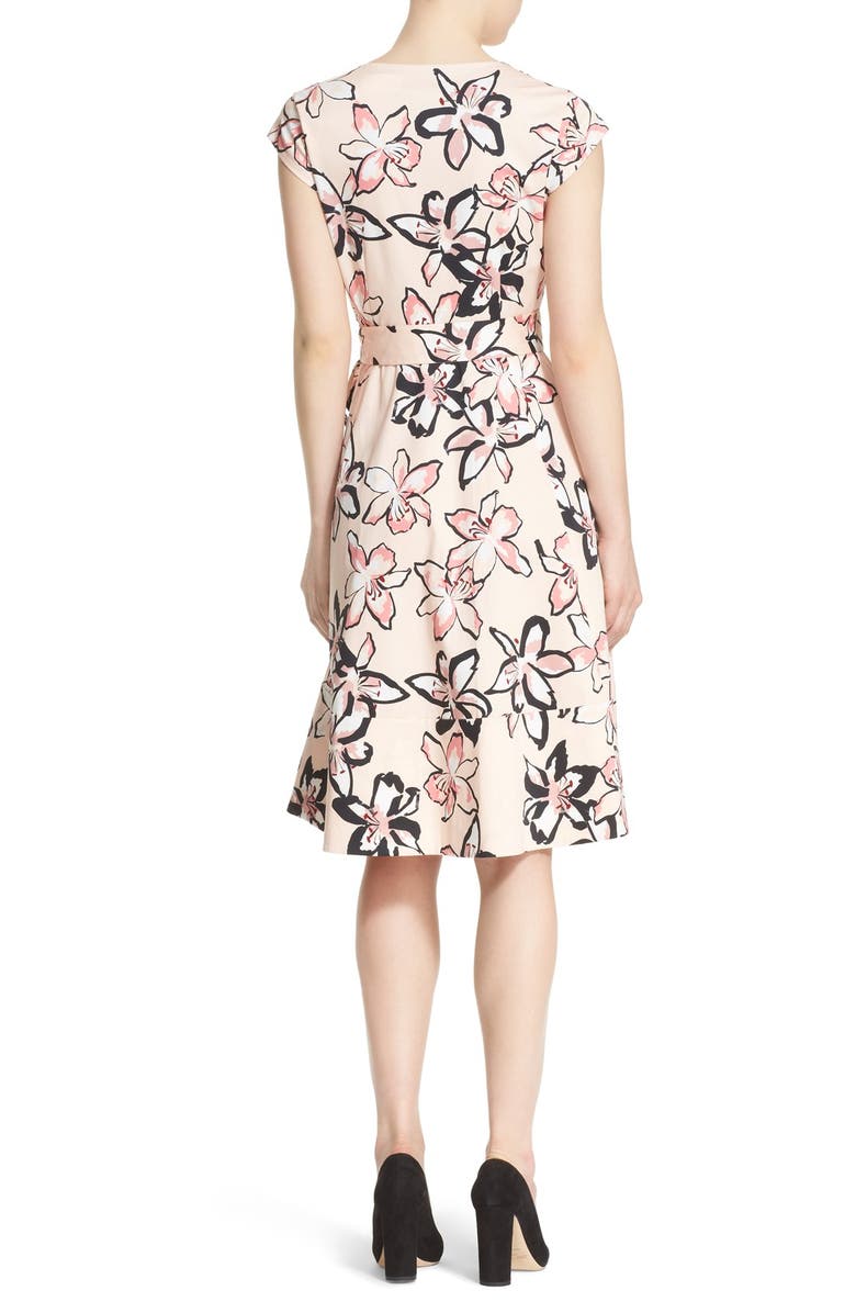 Kate Spade New York 'tiger lily' print wrap dress, Alternate, color, 