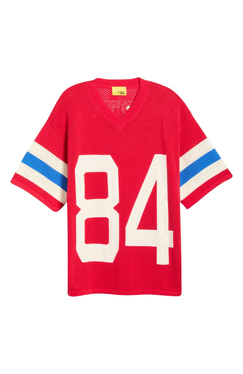 DIET STARTS MONDAY Mesh Knit Jersey, Main, color, Red