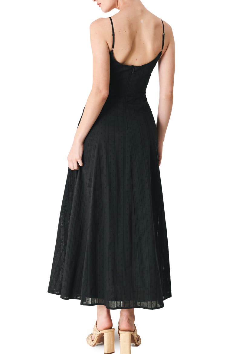 Sleeveless Cotton Midi Dress, Alternate, color, BLACK