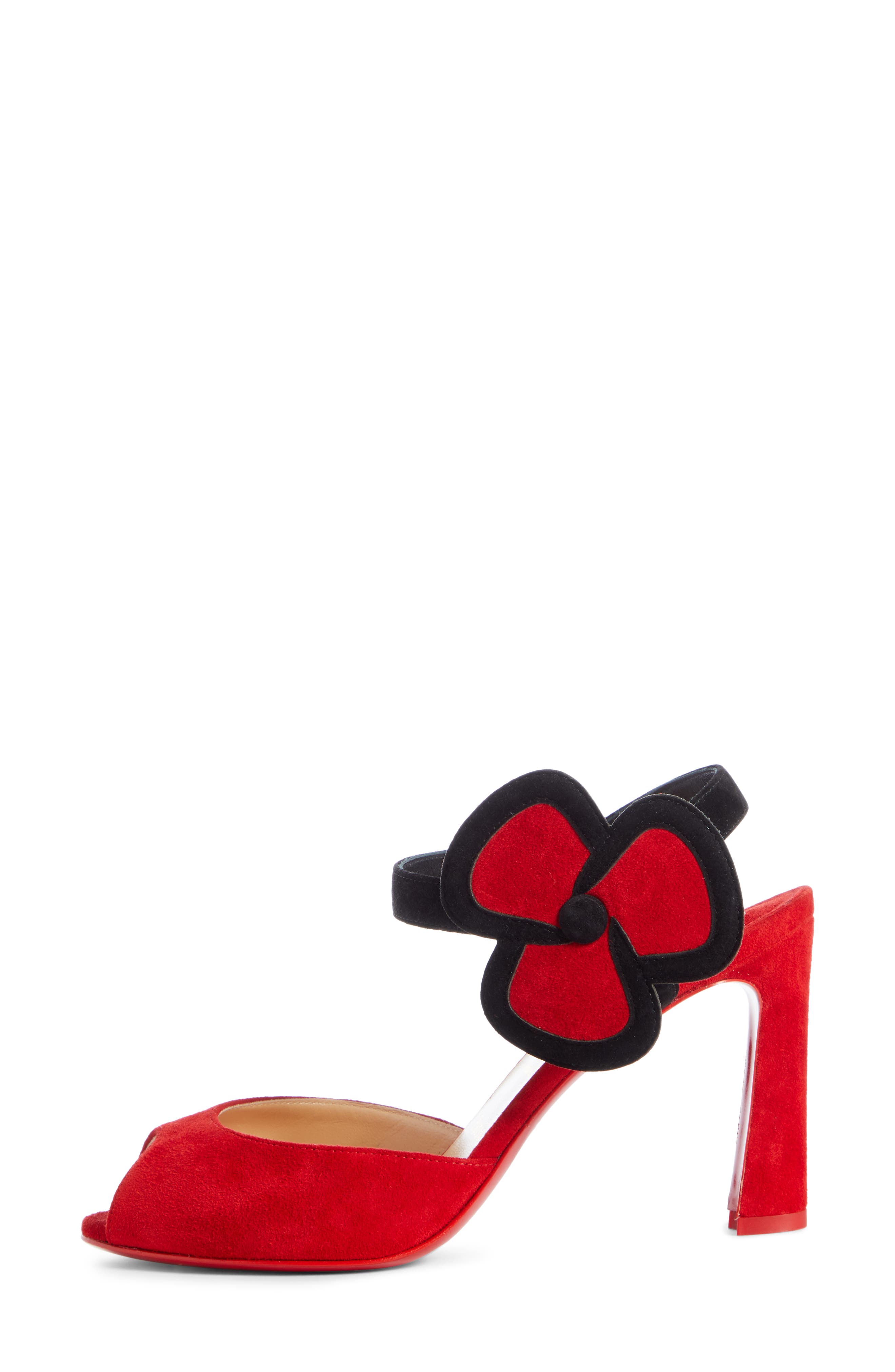 Christian Louboutin Pansy Flower Ankle Strap Sandal, Alternate, color, 