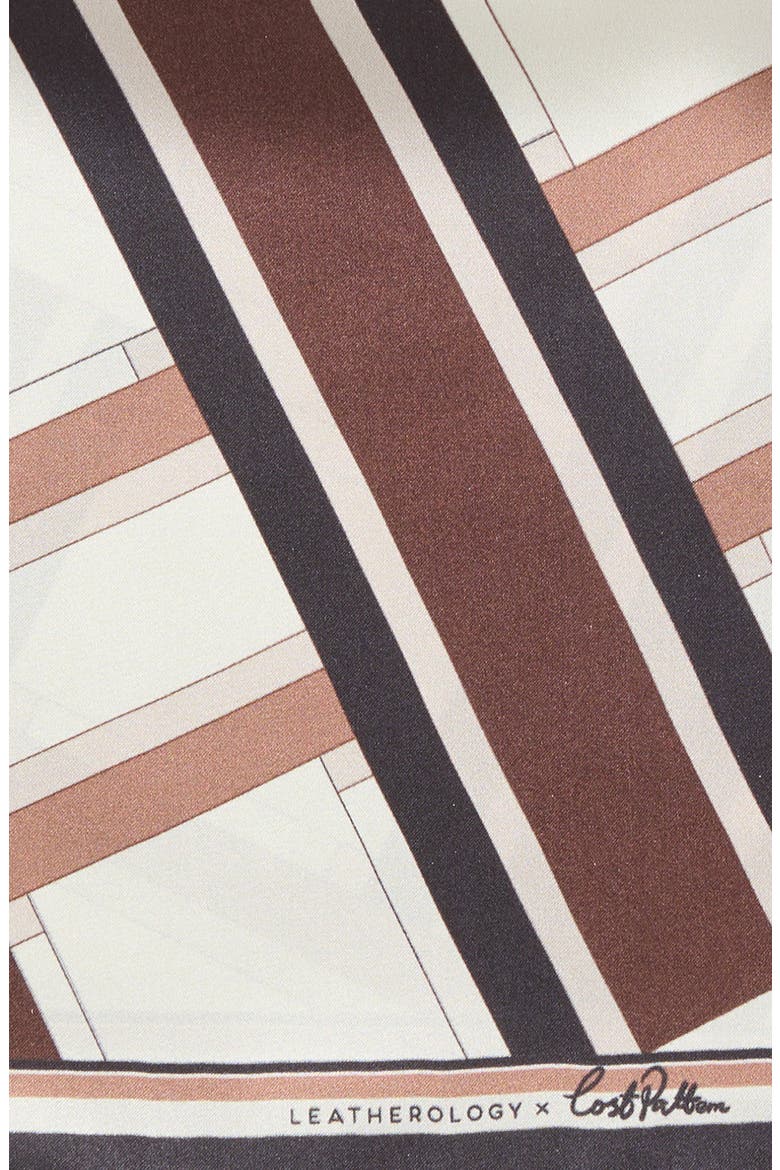 x Leatherology Silk Pocket Square, Alternate, color, BLACK