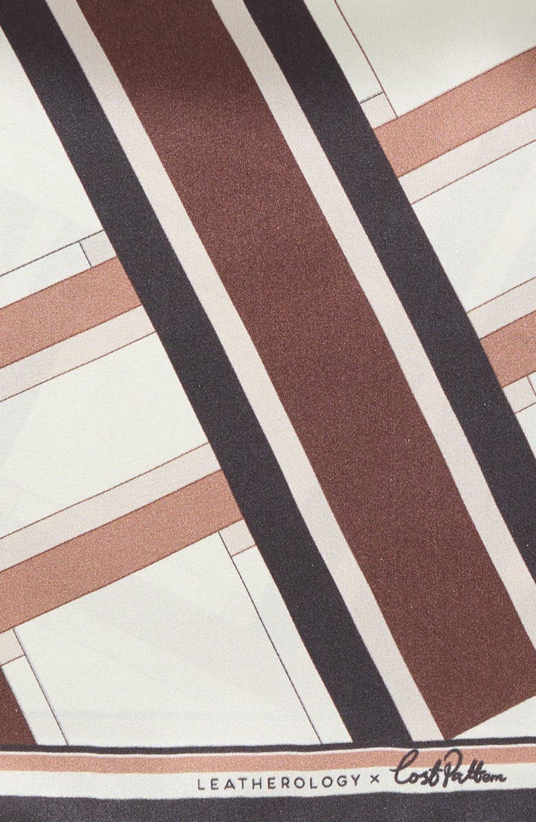 Lost Pattern x Leatherology Silk Pocket Square, Alternate, color, Black
