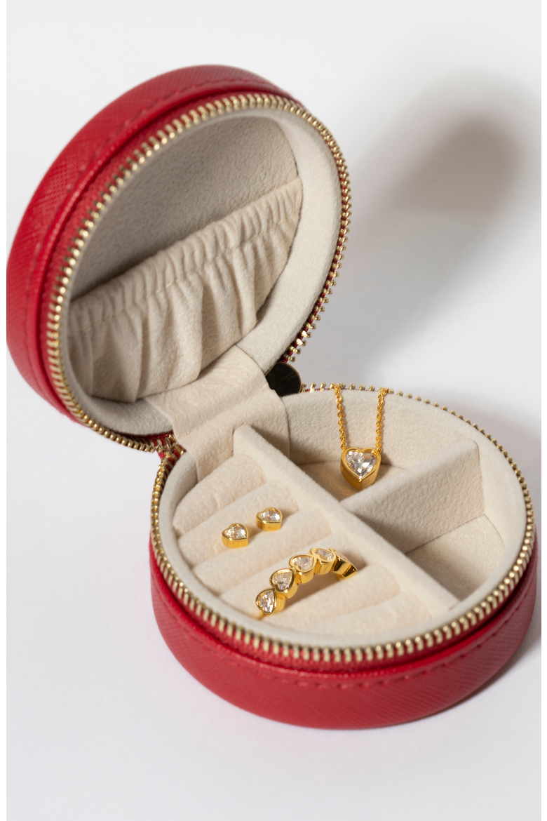 Valentine Jewellery Travel Box, Alternate, color, Red