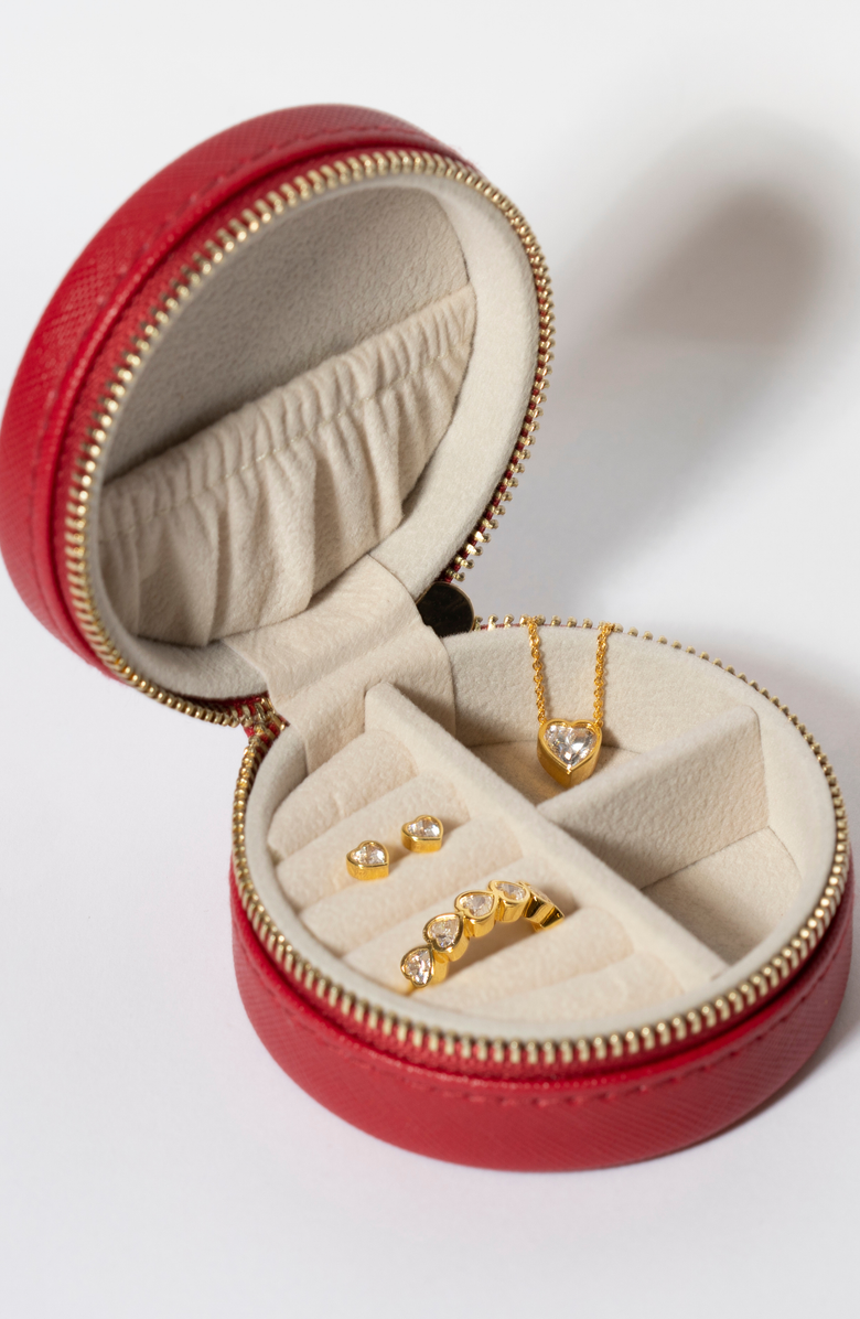 Sif Jakobs Jewellery Valentine Jewellery Travel Box, Alternate, color, Red