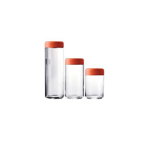 Mepra Atmosfera Urano 3-piece Canisters Set In Orange