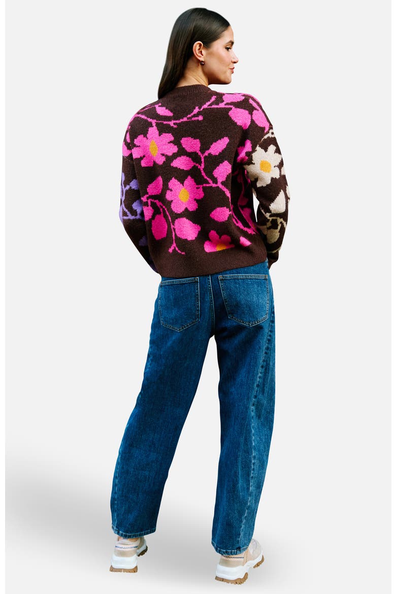 Floral Intarsia Relaxed Fit Jumper, Alternate, color, Multi