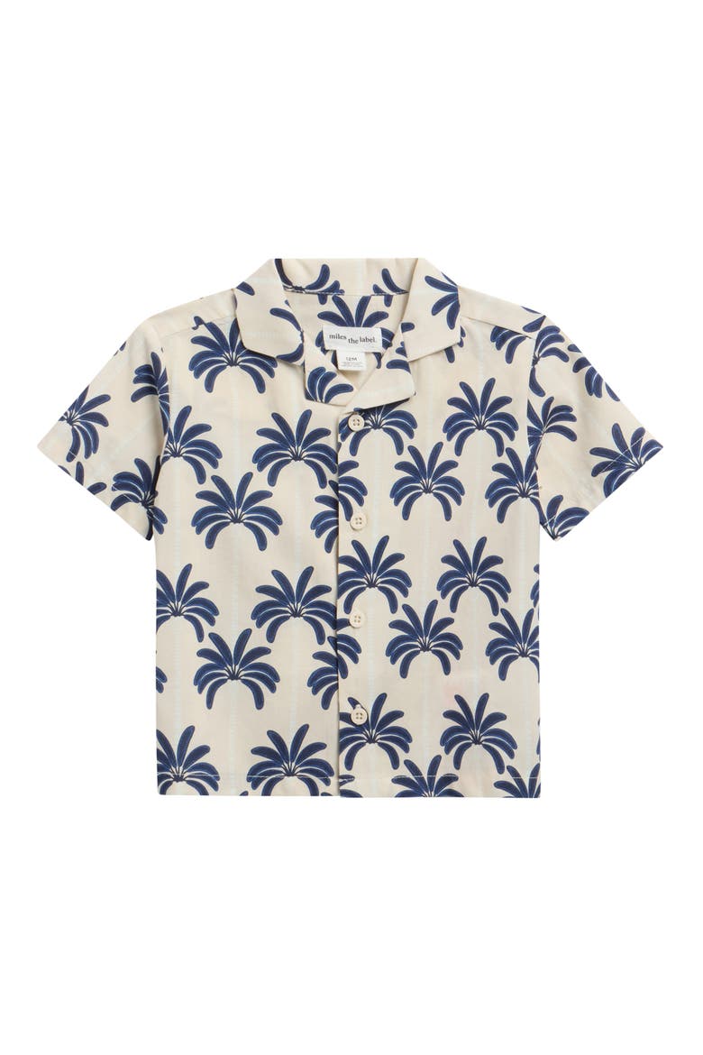 Palm Tree Camp Shirt, Main, color, SAND