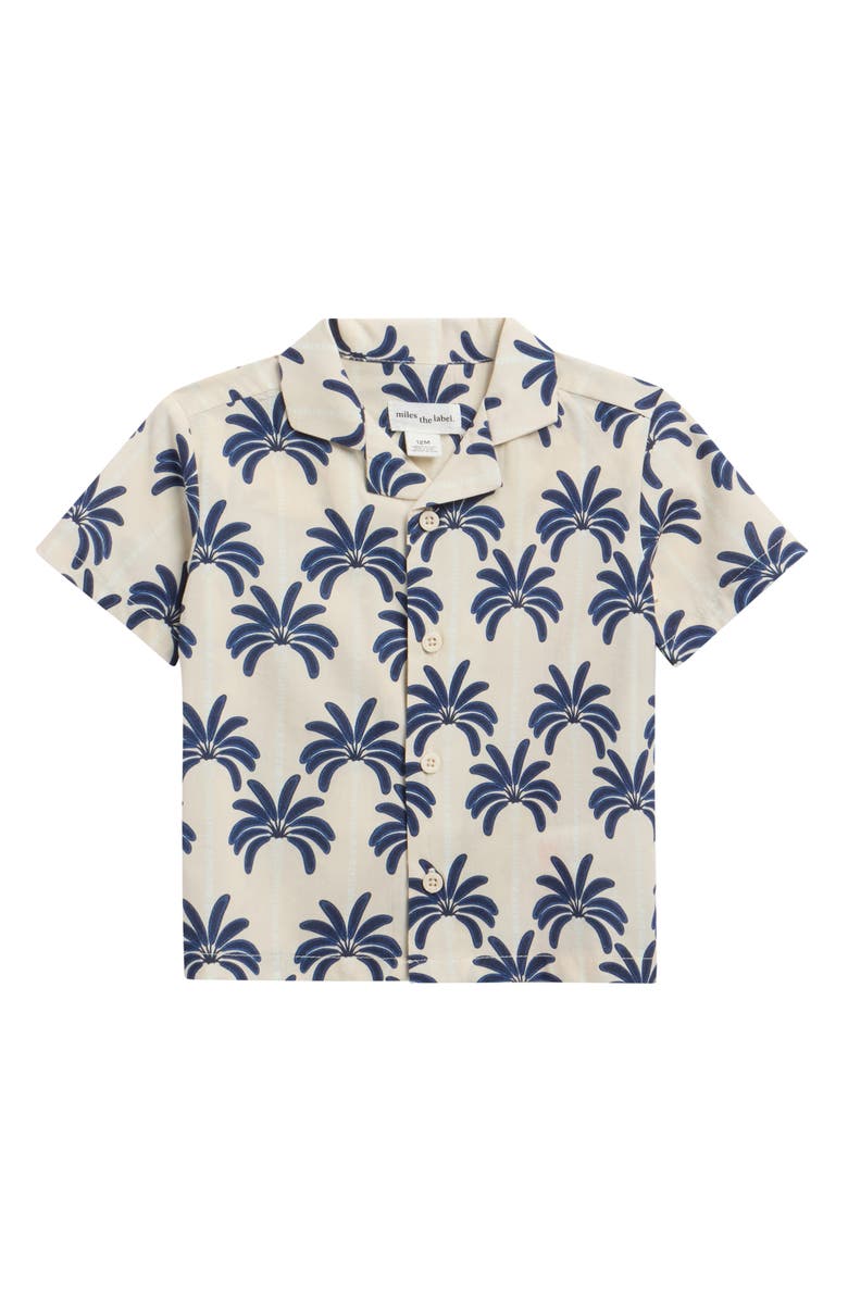 miles Palm Tree Camp Shirt, Main, color, Sand