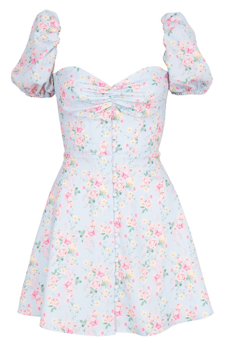 HOUSE OF CB Aria Mini Sundress, Alternate, color, Blue