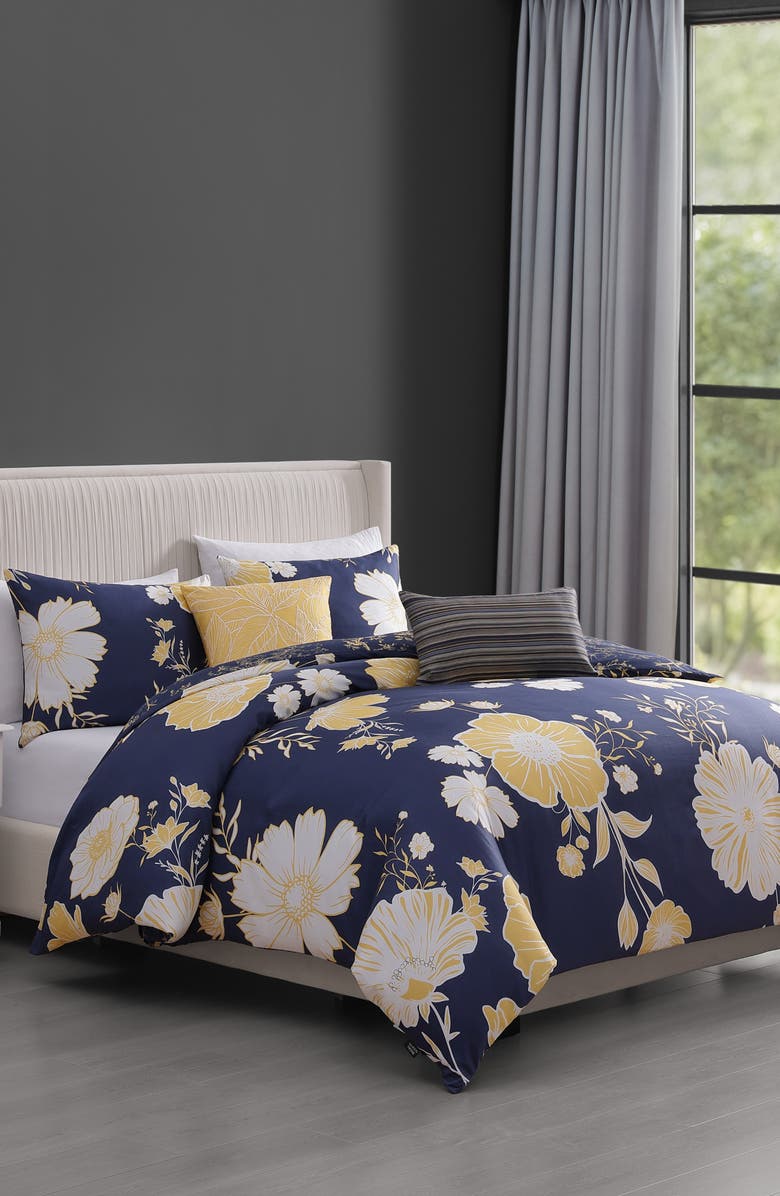 Bebejan Sunglow Reversible 5-Piece Comforter Set, Alternate, color, Blue