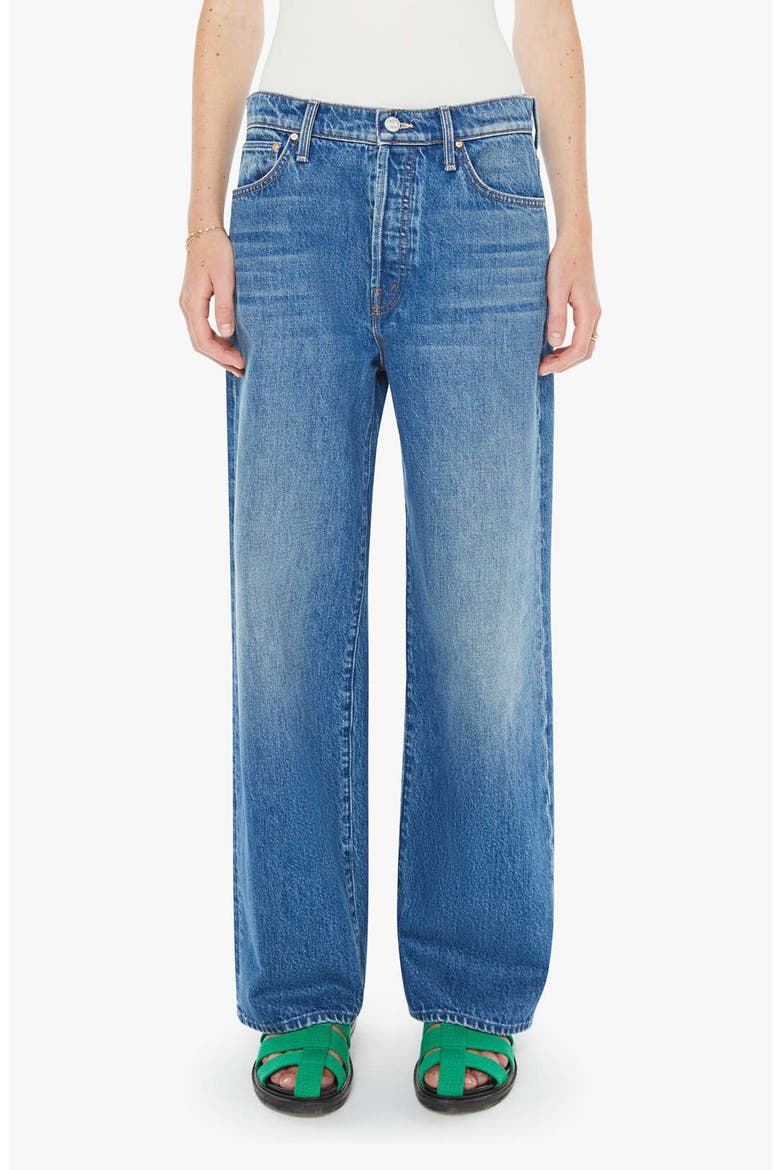 The Dodger Button Flood Relaxed Straight Leg Jeans, Main, color, GREEN THUMB