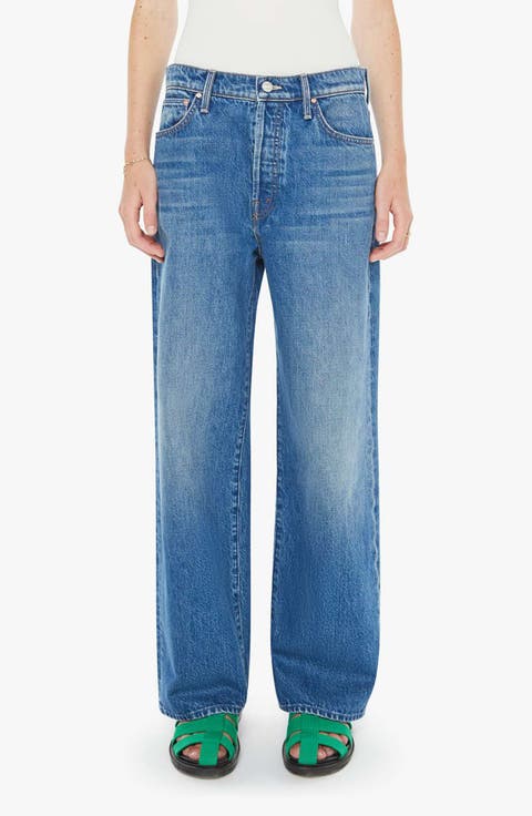 The Dodger Button Flood Relaxed Straight Leg Jeans (Green Thumb)