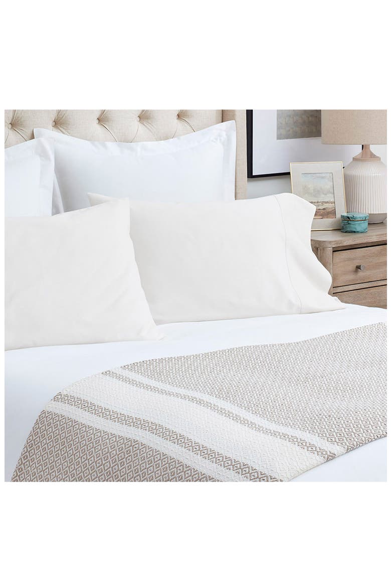Adirondack Organic Cotton Throw Blanket, Alternate, color, DUNE-IVORY