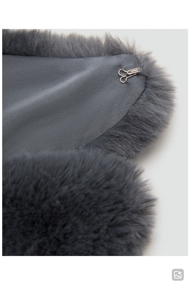 Faux Fur Stole, Alternate, color, GREY