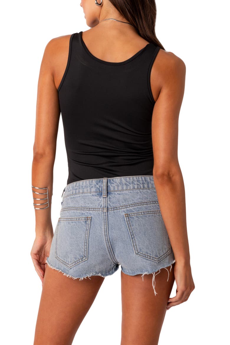 Barker Buckle Strap Bodysuit, Alternate, color, BLACK